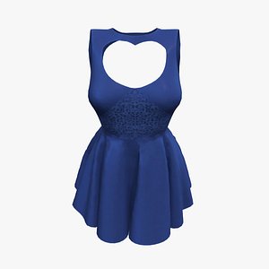 3D model Back Hole Ascend Mini Dress