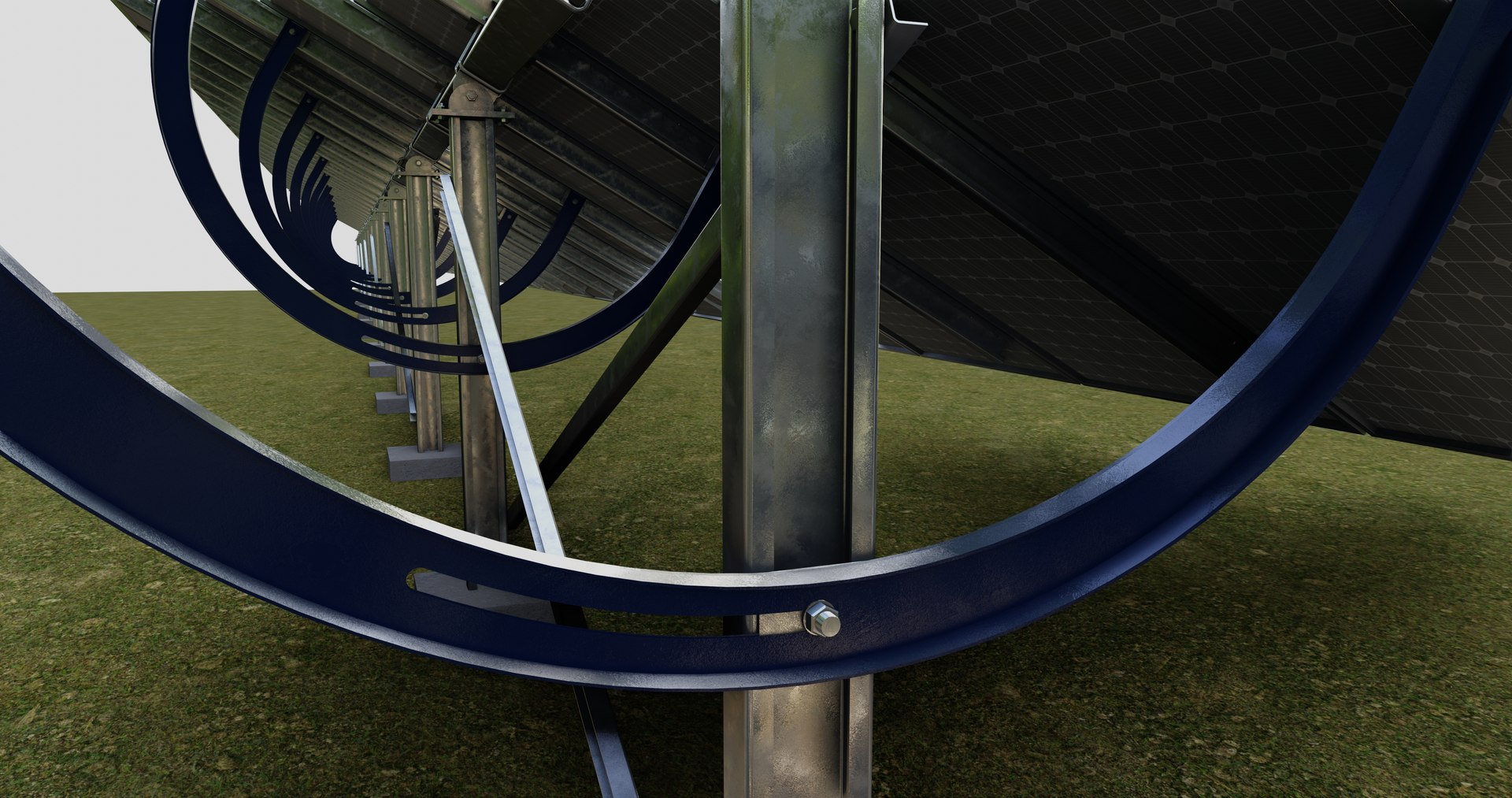 3D Manual Tracker Solar Energy Structure Type-4 - TurboSquid 2221299