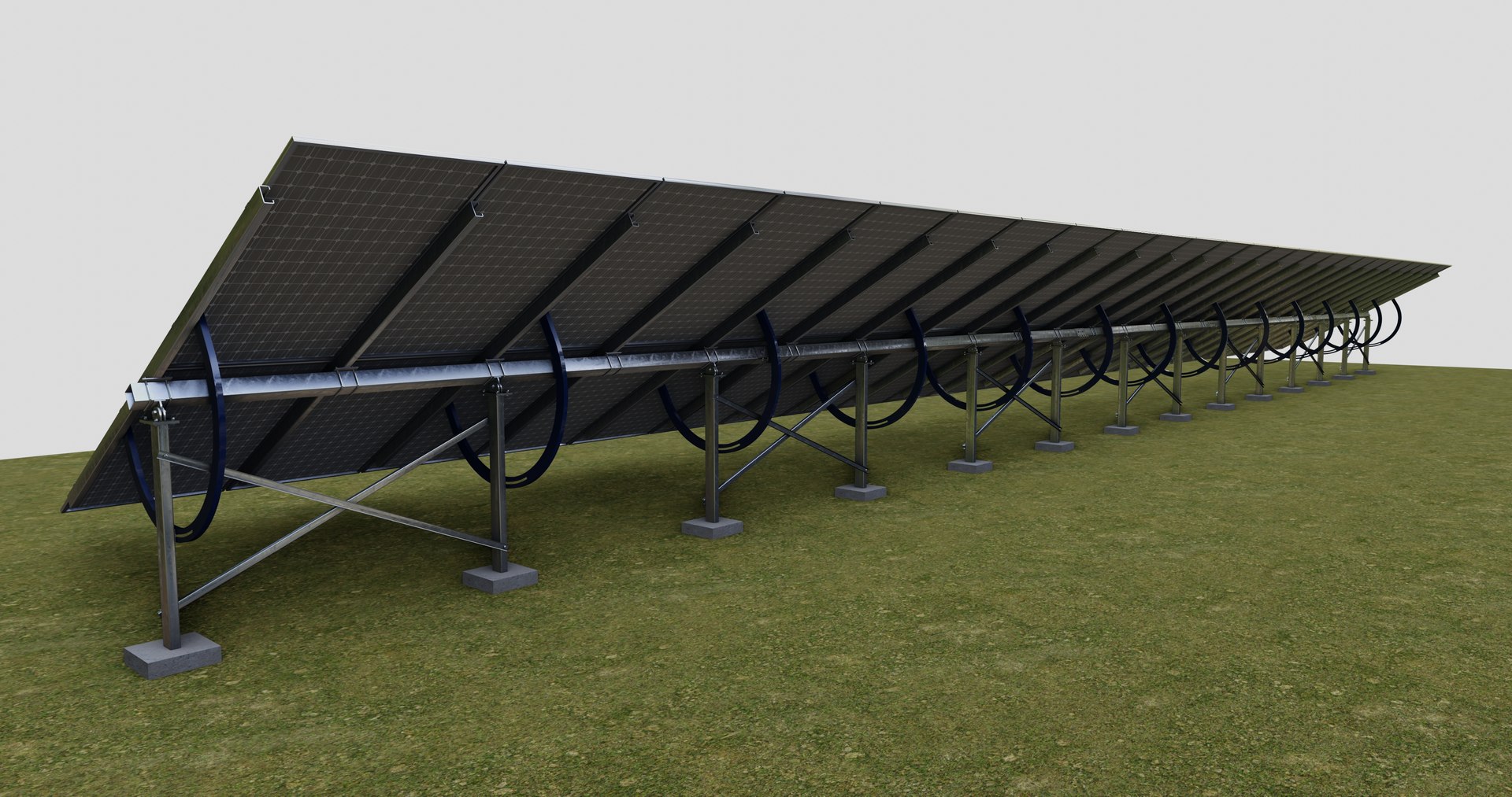 3D Manual Tracker Solar Energy Structure Type-4 - TurboSquid 2221299