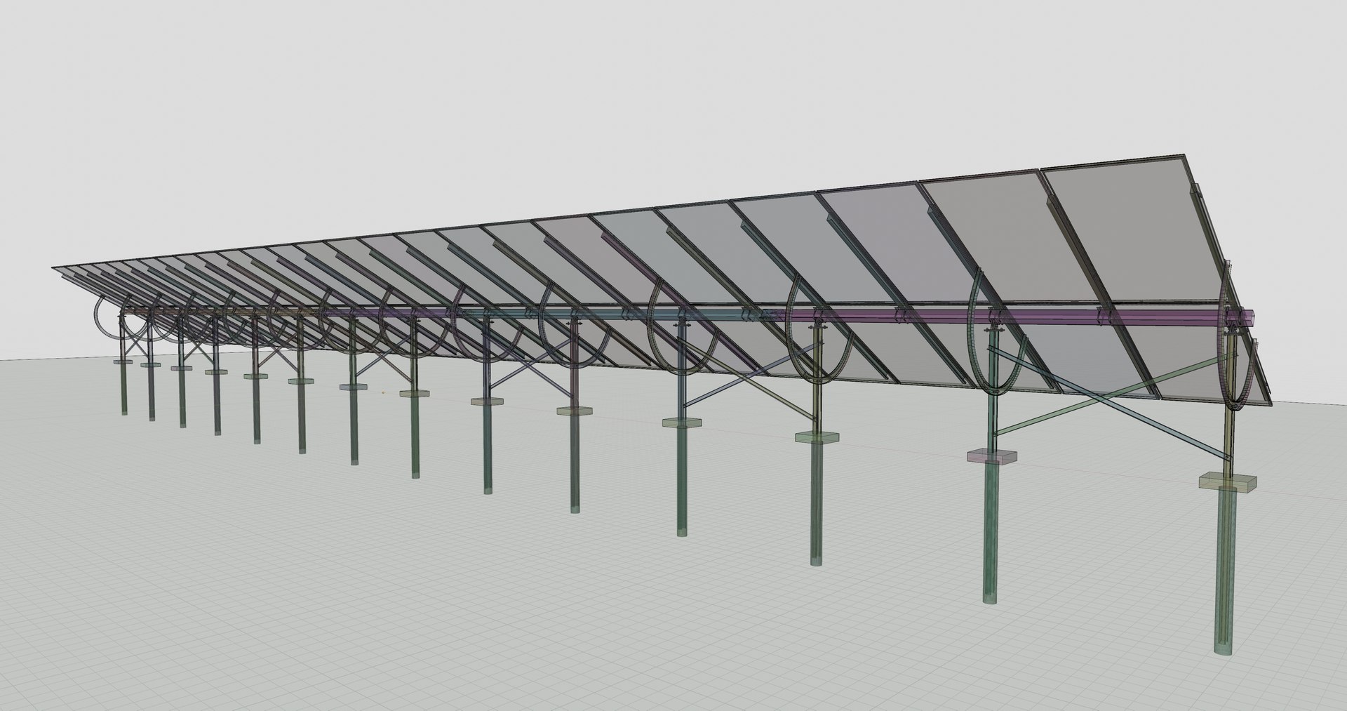3D Manual Tracker Solar Energy Structure Type-4 - TurboSquid 2221299