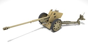 Pak43 antitank gun 88 mm 3D