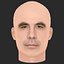Cabeza de Rory McCann en baja poligonalidad