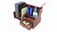 3D Office Wood Organizer with Supplies 01