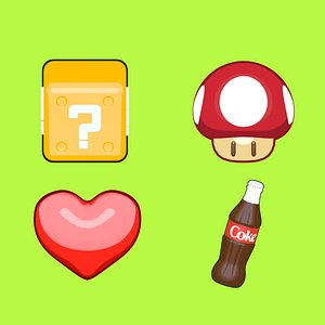 Pixel Icons 3D model