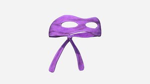 3D Turtle Ninja Mask 04 Purple - Bandana Character Design