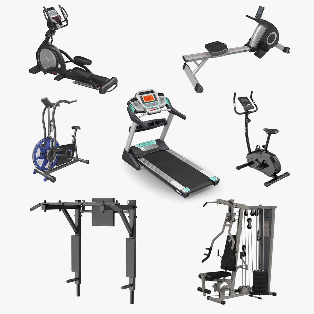 Exercise Equipment Collection 3 3D model preview