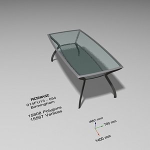 table glass - 3d max
