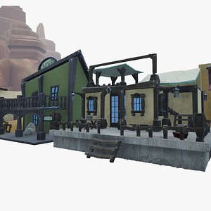 Wild West Texas Environment 3D model