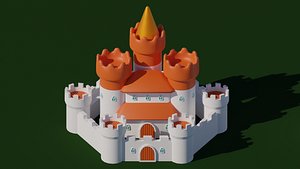 3D Big Hyper Casual Medieval Castle set model