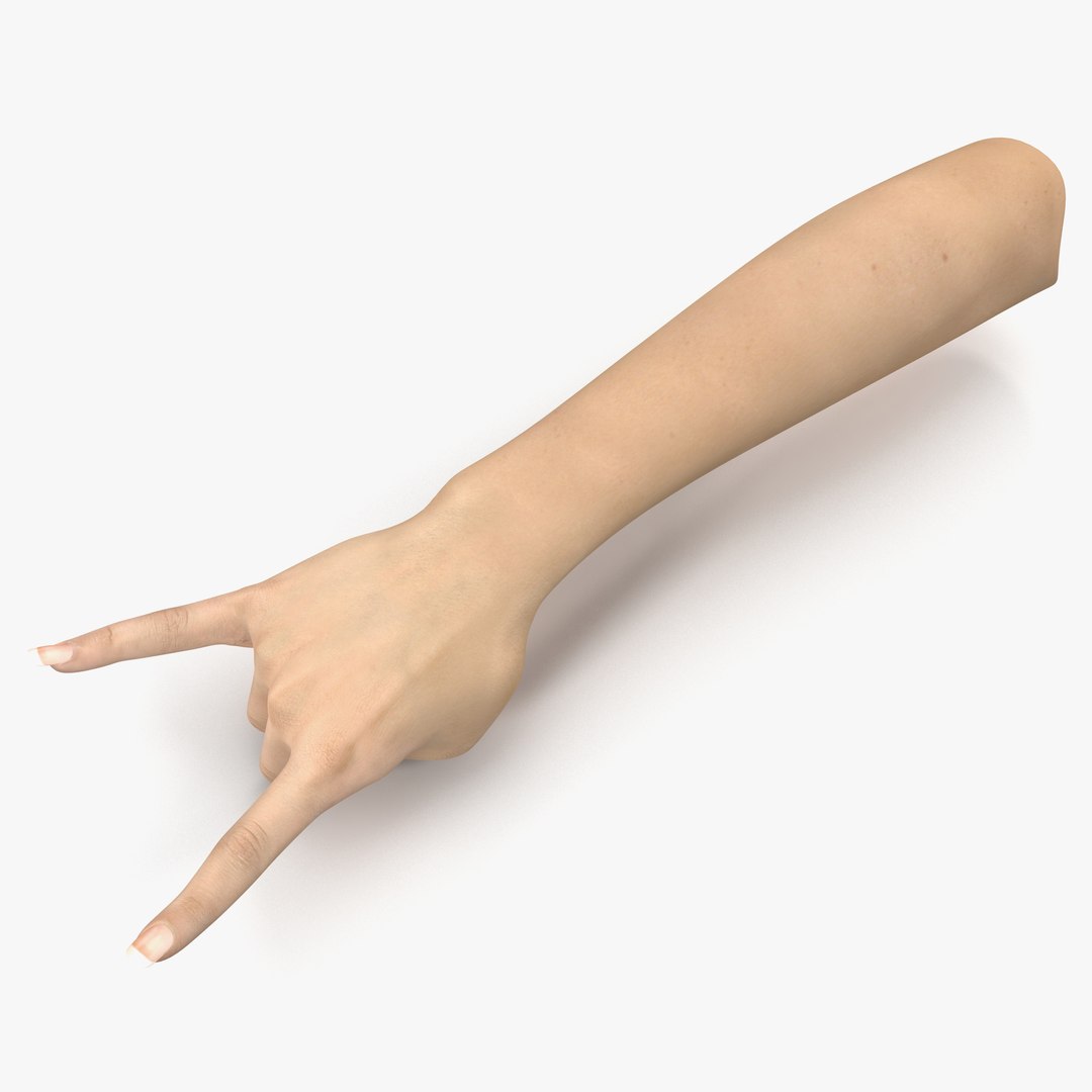 Female Hand 3 Pose 3 3D Model 3D model preview