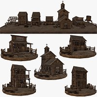 Old Wild West Cowboy Frontier Western America Environment Kitbash