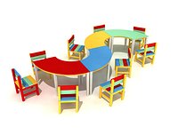 Play Equipments 16 S and O Wood Table