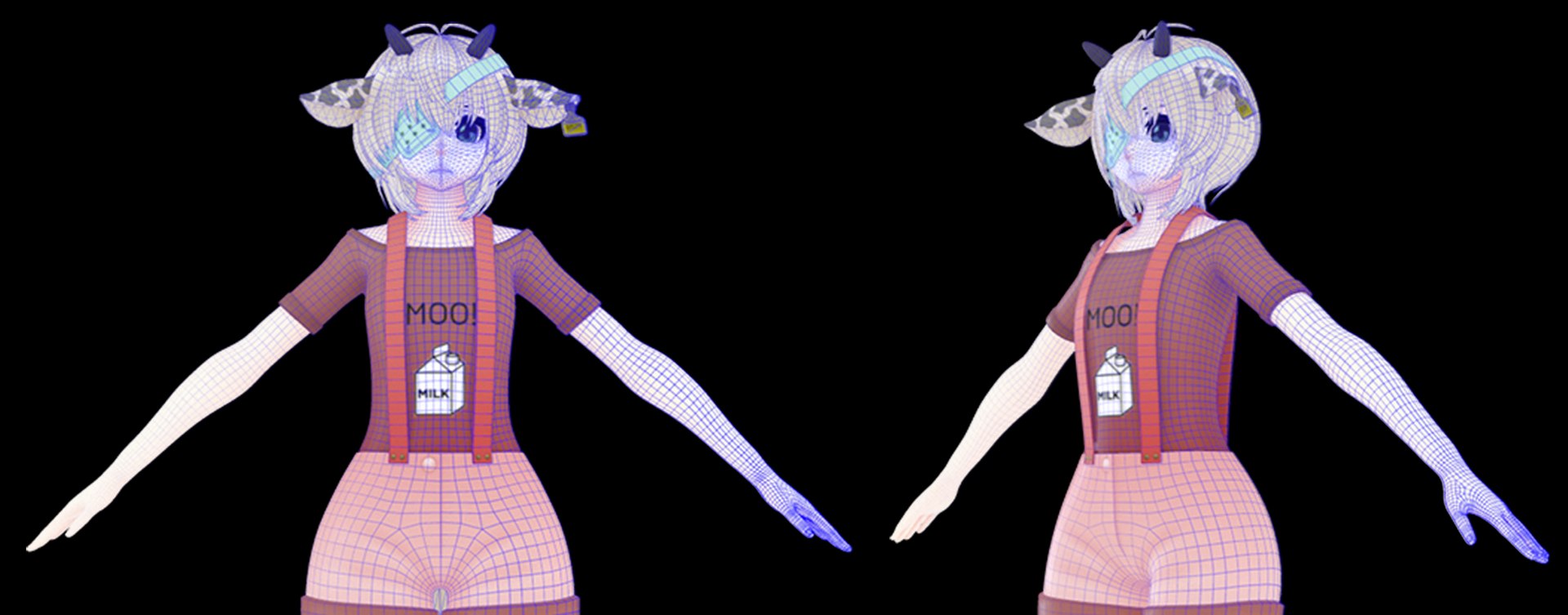 3D VR Chat Cow Femboy Character Model - TurboSquid 1773121