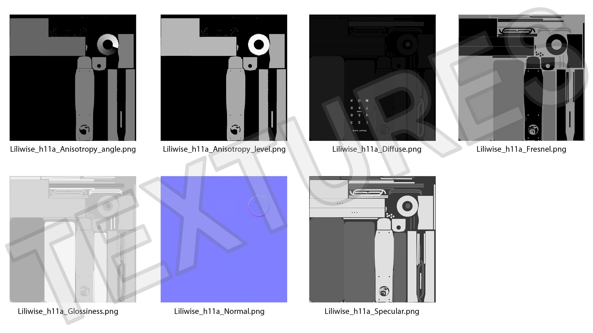 Smart Handle Lock Liliwise H11A 3D Model - TurboSquid 1922259