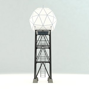 weather radar tower 3D