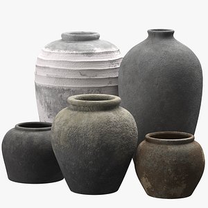 Artisan clay vases