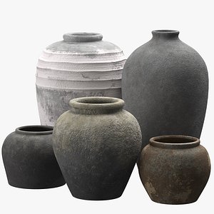Artisan clay vases