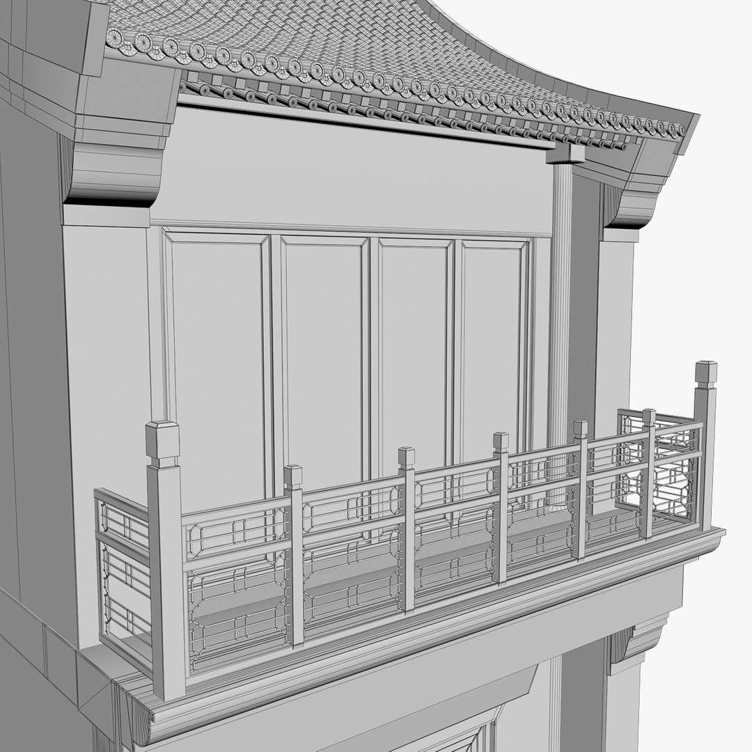 Asian Building 3D Model - TurboSquid 1274851