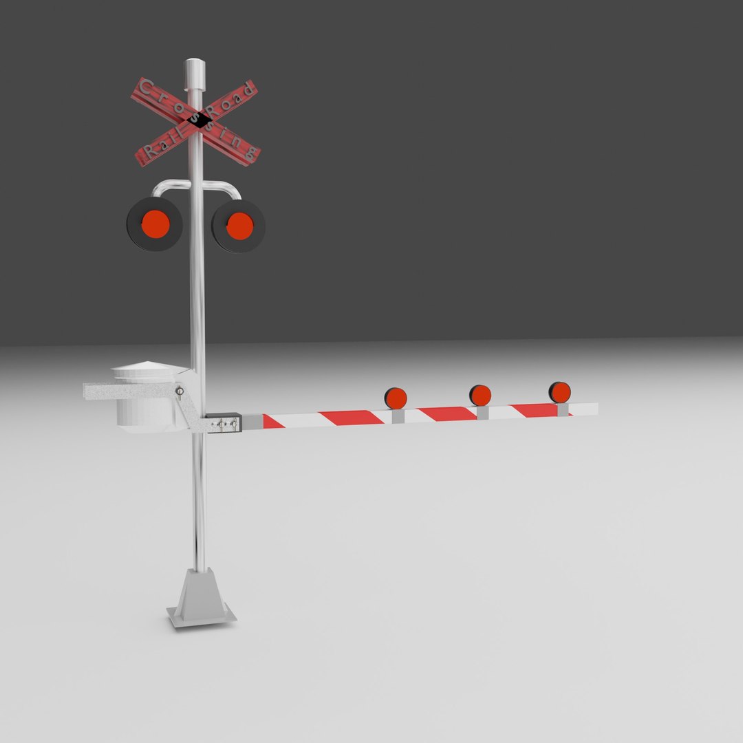 3D Barriere Arret Voiture Passage Train TurboSquid 2065539