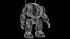 Modelo 3D de baja poli de robot futurista