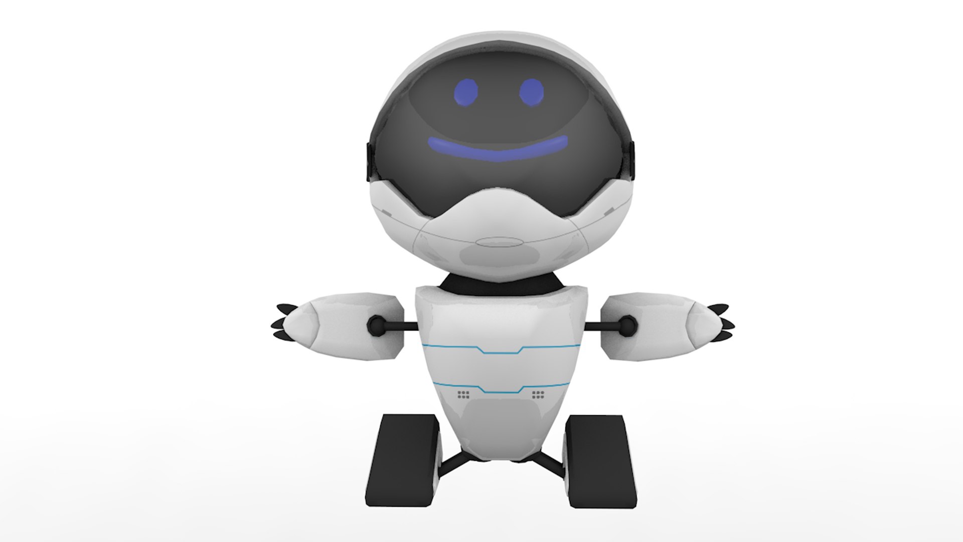 3D Model Cartoon Rigged Robot - TurboSquid 1320152