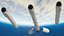 Foguete espacial com equipamento de satélite