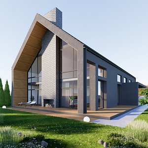 Family House 4 - Created with fully parametric Revit Families