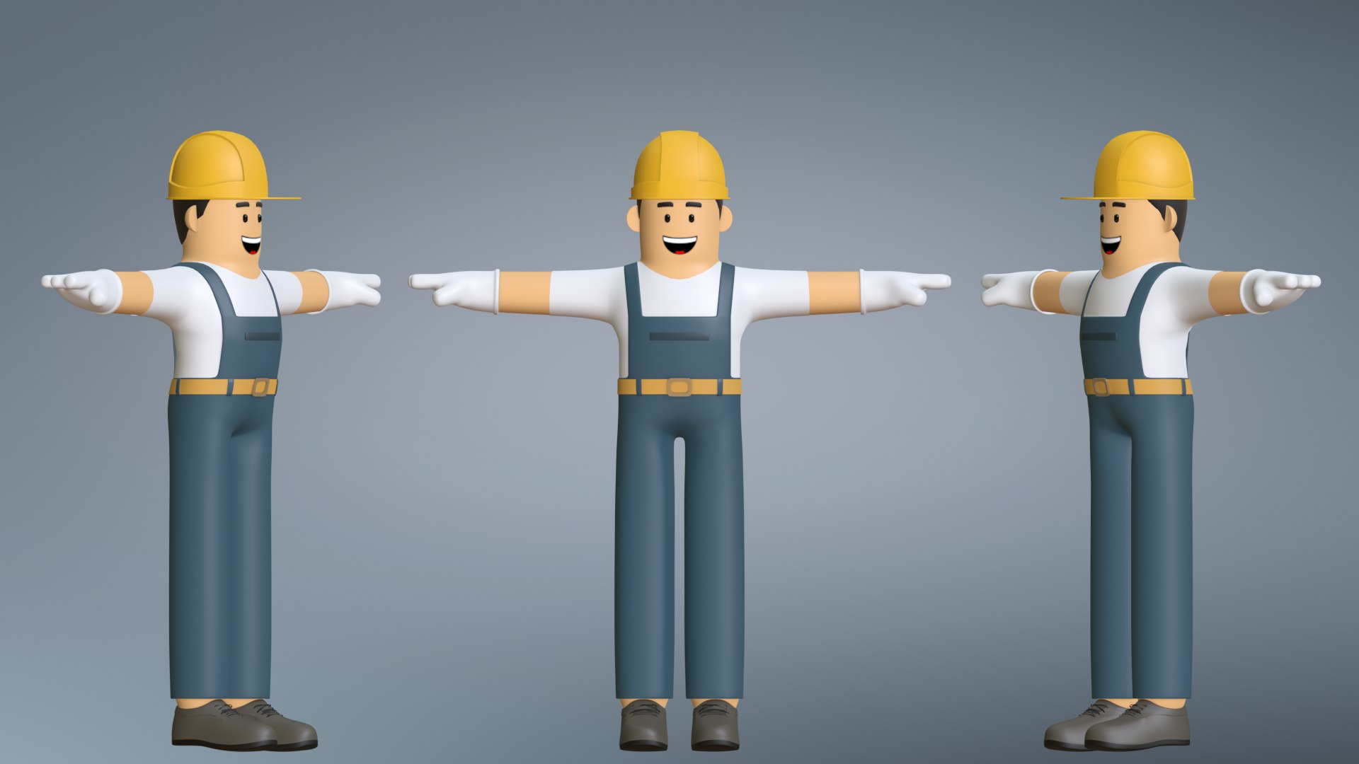 3D Minimal Electrician Cartoon Character - TurboSquid 2090302