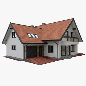 3D model european modern house