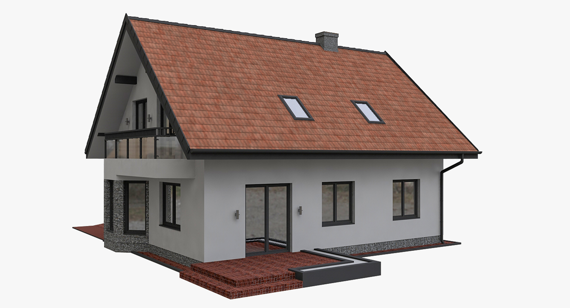 3D model european modern house - TurboSquid 1441361