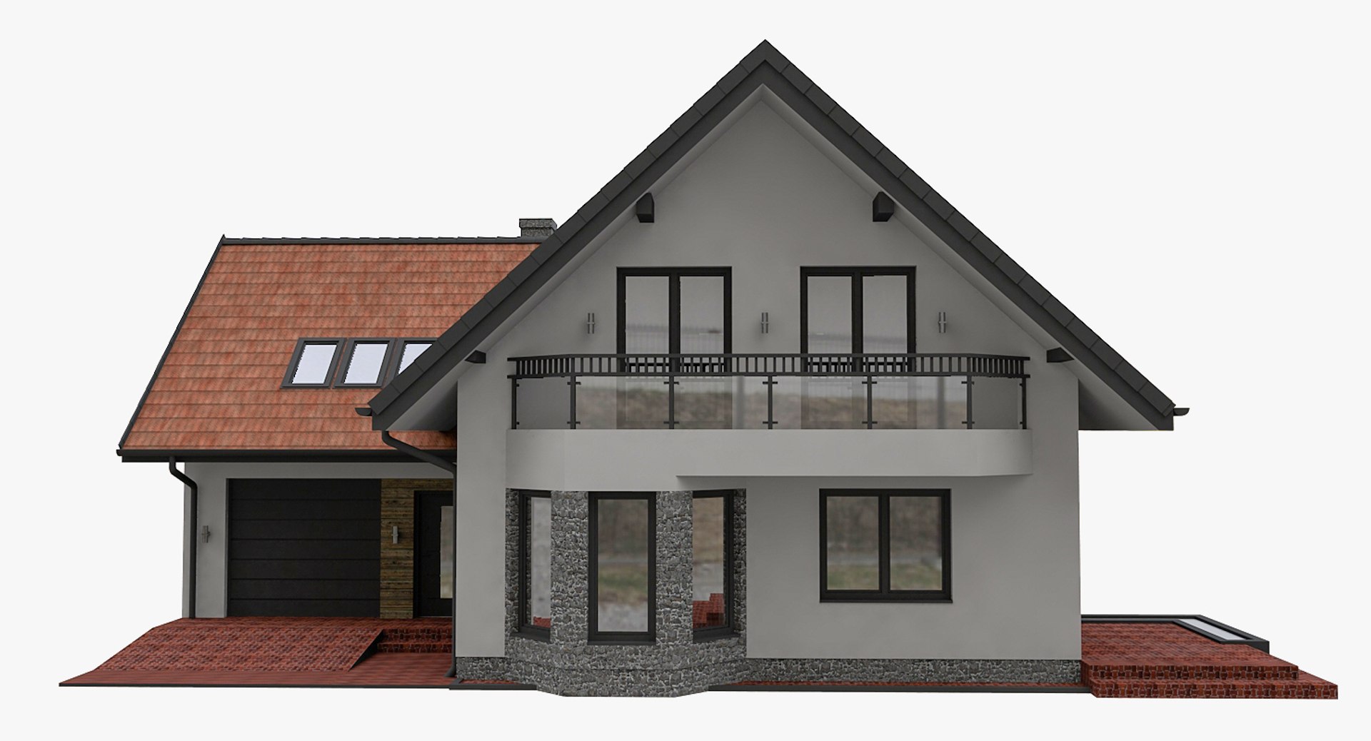 3d Model European Modern House - Turbosquid 1441361