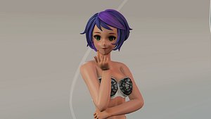 3D anime GIRL NFT model