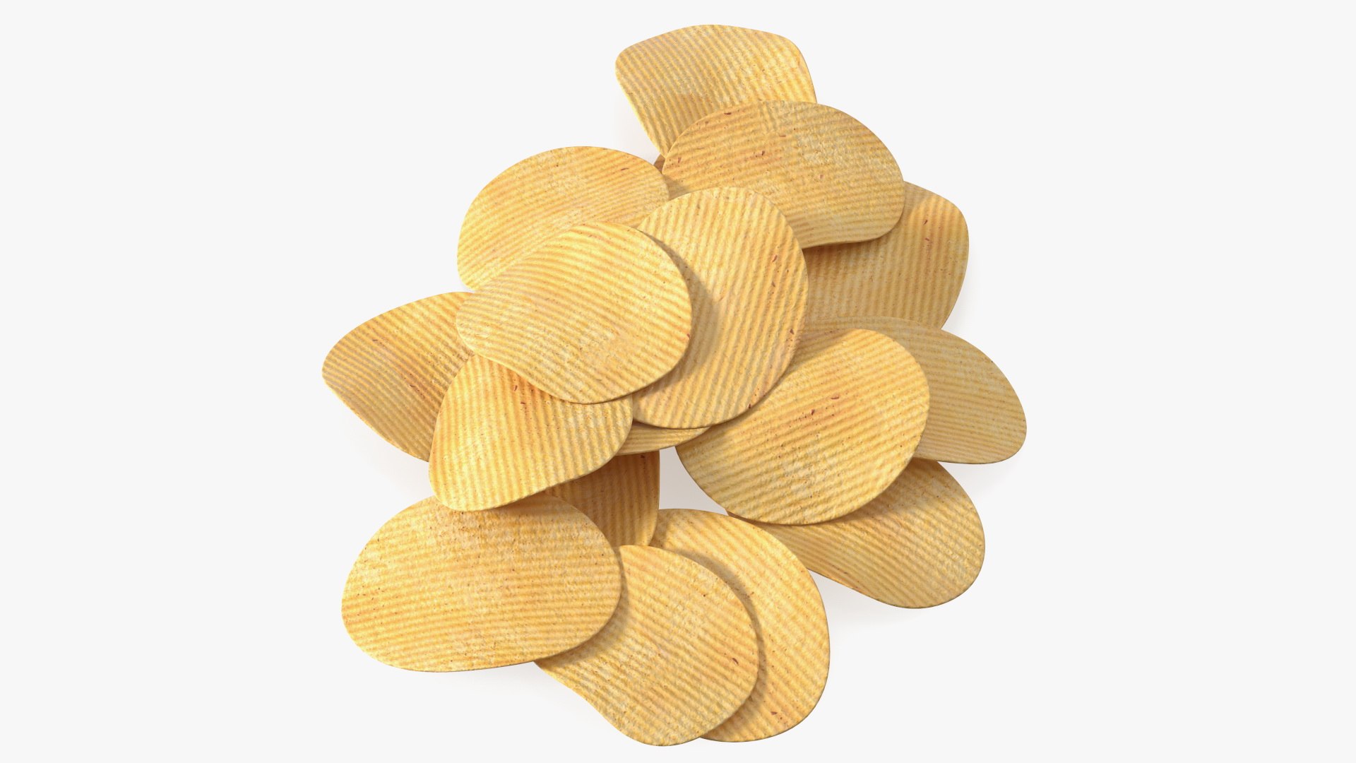 Group of Corrugated Chips 3D model preview