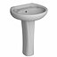 Halbrundes Waschbecken mit Sockel
