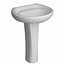Halbrundes Waschbecken mit Sockel