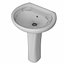 Halbrundes Waschbecken mit Sockel