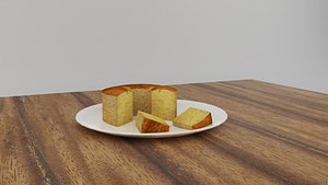 3D model sponge cake