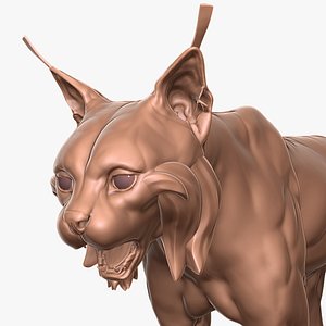 Eurasian Lynx Primary Forms Zbrush Sculpt 3D model