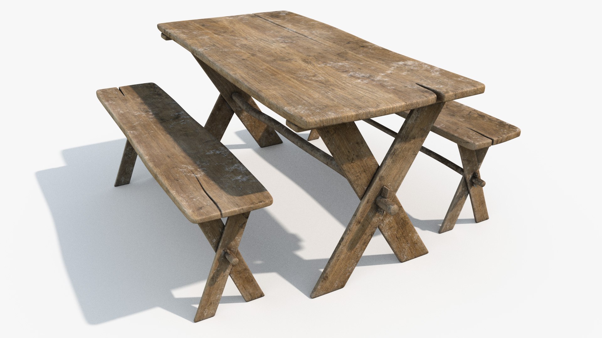 Medieval Table and Bench 8K PBR Textures 3D model - TurboSquid 2006934