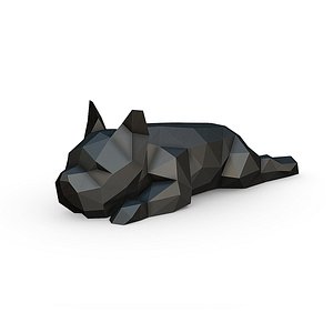 French bulldog figure 3D model