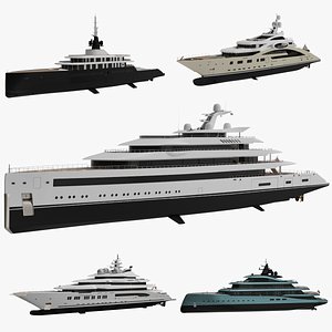 3D model Superyachts Bundle 6