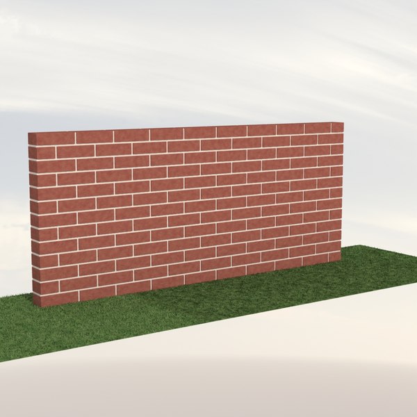 3d brick wall drawing