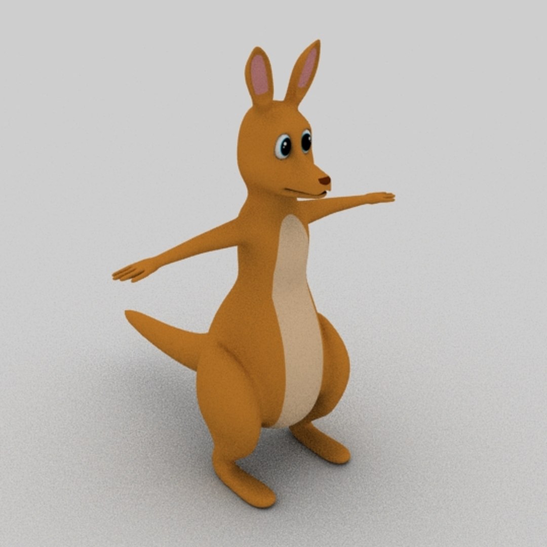 Kangaroo Cartoon Animation 3D Model - TurboSquid 1323893