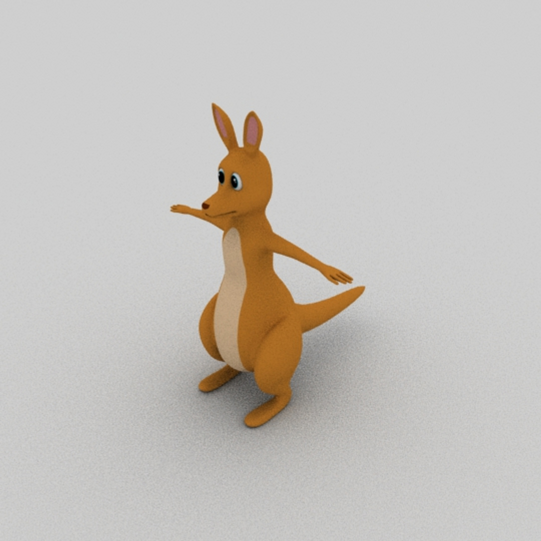 Kangaroo Cartoon Animation 3D Model - TurboSquid 1323893