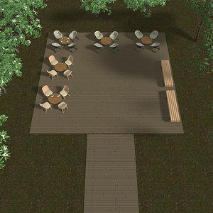 Terrace in the park 24L01 model