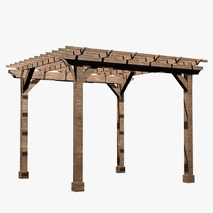 Classic Wooden Garden Pergola model