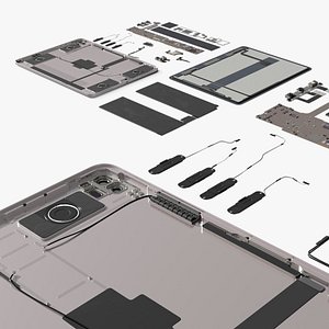 3D Tablet Fully Disassembled