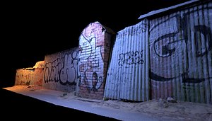 Realistic Graffiti Fence