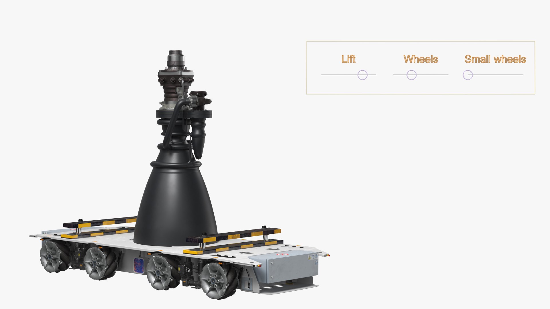 3D Model Raptor Rocket Engine On Transport Platform Rigged - TurboSquid ...