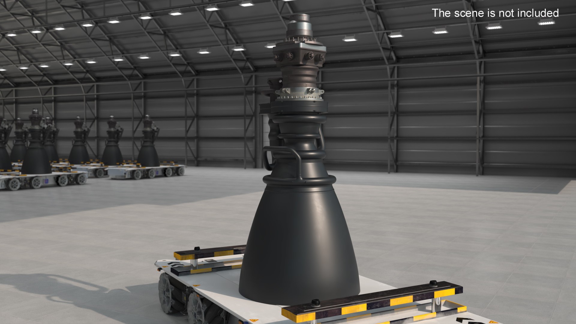 3D Model Raptor Rocket Engine On Transport Platform Rigged - TurboSquid ...